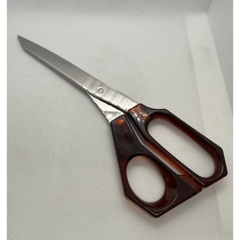 Vintage‎ Talon Stainless Steel Scissors with Faux Tortiseshell Handles 8.5
